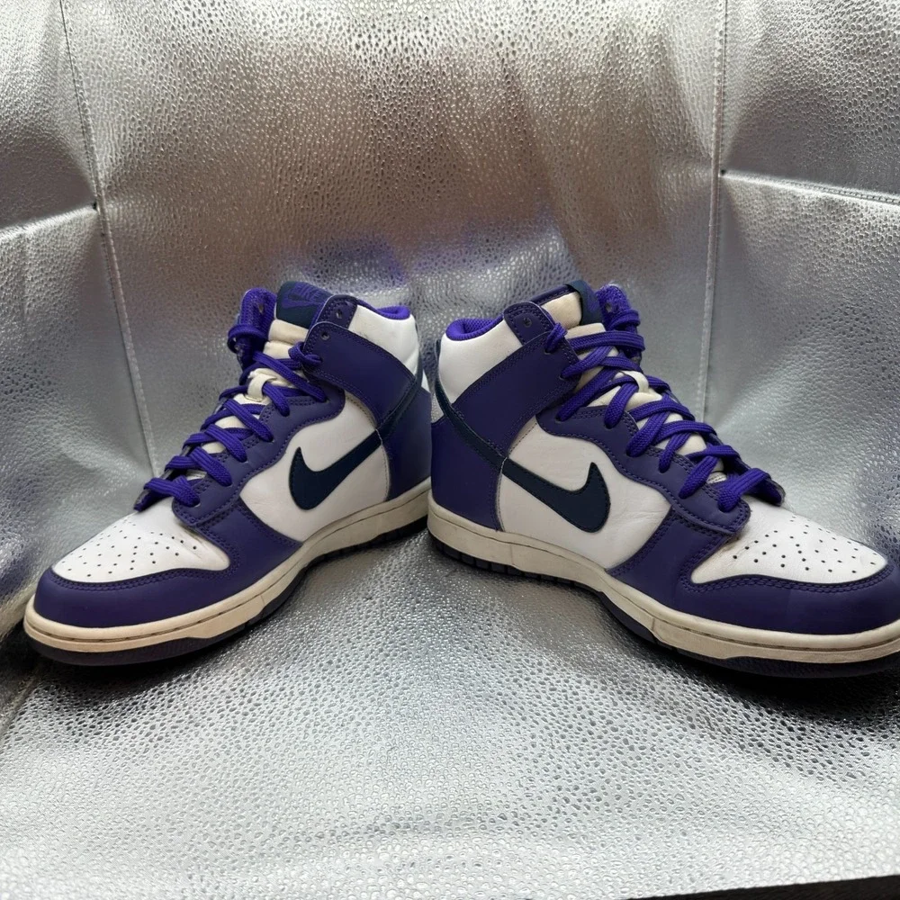 Size 6Y Nike Dunk High Electro Purple Midnight Navy Boys Sneakers DH9751-100